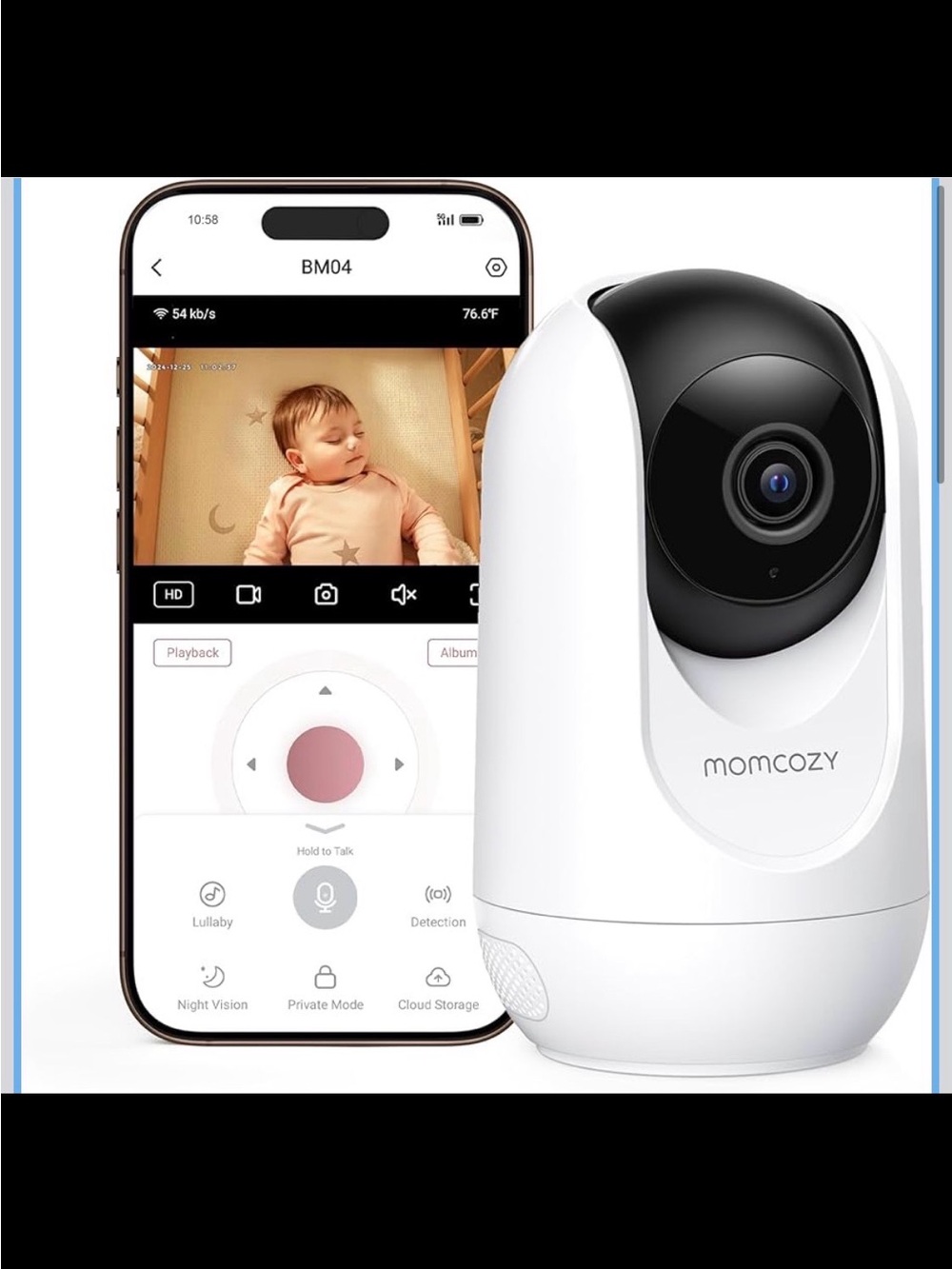 Momcozy BM04 Add-On Camera for 5” Dual-Mode Smart Baby Monitor - New/Open Box